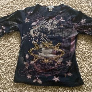 Dark blue coffee shirt
